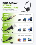 Acer USB Headset with Microphone, Clear Sound Quality for Call & Meetings - Image 5