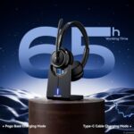 Wireless Headset with Mic for Work, Bluetooth Headset with Microphone Noise - Image 5