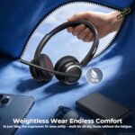 Wireless Headset with Mic for Work, USB A/C Dongle - Image 5