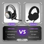EKSA E1000 USB Gaming Headset for PC, Computer Headphones with Microphone/Mic - Image 5