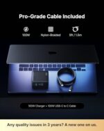 INIU 100W USB C Charger, 3-Port GaN Fast Charging Block with 5ft USBC Cable - Image 5