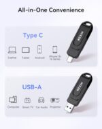 KEXIN 128GB USB C Flash Drive Dual Thumb Drive 100MB/s Swivel USB-A & Type-C USB - Image 5
