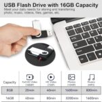 Swivel Design 16GB USB Flash Drive with Keychain - Image 5
