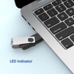 RAOYI 32GB USB 2.0 Flash Drive Swivel Metal Memory Stick Thumb Drive for Data - Image 5