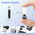ABLAZE 128MB Flash Drive 10 Pack, USB 2.0 Memory Stick with Lanyards Swivel - Image 5