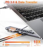 USB C Laptop Docking Station Stand, 7 in 1 Hub With 4K HDMI, 2 USB 3.1, PD 100W - Image 5