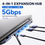 Laptop Stand with Foldable USB Hub, Adjustable Ergonomic Desk Riser - Image 5