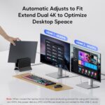 USB C Laptop Docking Station Dual Monitor, 11 in 1 Vertical Dock with 2 HDMI 4K - Image 5