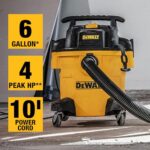 DEWALT DXV06P 4 Peak HP Shop Vacuums, 6 Gallon Poly Wet/Dry Vac - Image 5