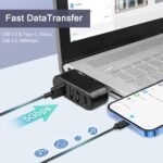 VIENON 4-Port USB C Hub [90°/180° Degree Rotatable] - Image 5