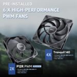 Antec Flux Pro, 6 x PWM Fans Included, High-Airflow Front Panel with Walnut Wood - Image 5