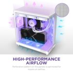 NZXT H6 Flow RGB Mid-Tower Airflow Case with 3 RGB Fans, Panoramic Glass Panels - Image 4