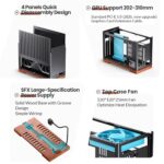 JONSBO T9 Mini ITX PC Case,SFF Tool-Free Mesh Desktop Case,A4 Structure - Image 5