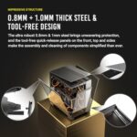 Antec C8, Fans not Included, RTX 40 Compatible, Dual-Chamber, tooless Design - Image 5