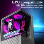 Micro ATX Case, MATX,ITX PC Case with 2 X 120mm ARGB Fan Pre-Installed - Image 5