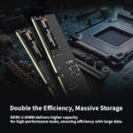 DATO DDR5 UDIMM 32GB Kit 16GBx2 Desktop RAM 5600MHz PC5-44800 CL46 1.1V 288-Pin - Image 4