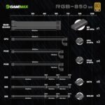 GAMEMAX RGB-850-SE, 850W 80Plus Gold Fully Modular RGB ATX Power Supply - Image 5