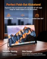 Yodoit Portable Monitor for Laptop 100Hz 18.5" FHD 1080P Screen IPS Display with - Image 5