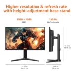 Amazon Basics 24 Inch (23.8 inch viewable) Gaming Monitor, FHD 1080P, 165Hz - Image 5