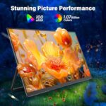 2K 180Hz Portable Gaming Monitor, 23.8" 2560x1440 QHD Fast IPS ∆E<2 100% sRGB - Image 5