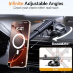 Coolpow for MagSafe Car Mount【Windshield+Vent+Dash】Magnetic Phone Holder for Car - Image 5