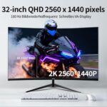 ZZA 32 Inch Curved Monitor 165Hz Gaming Computer Monitor QHD 1440p VA Panel - Image 6