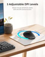 Anker 2.4G Wireless Ergonomic Mouse, Right Hand Vertical Mouse USB Receiver - Image 5