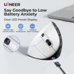Uineer Ergonomic Wireless Vertical Mouse, 3-Mode Bluetooth 5.0/4.0 & 2.4GHz - Image 5