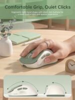 hunart H6 49g Wireless Mouse, Bluetooth & 2.4GHz, Rechargeable, Green - Image 5