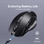 Uineer Bluetooth Mouse, Tri-Mode Wireless, Rechargeable, 3-Device Switch - Image 5