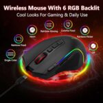 E-YOOSO Premium Wireless Bluetooth Versatile Mouse,8000 DPI,6 RGB Backlit - Image 5