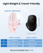 TECKNET Wireless Mouse Bluetooth 5.0/3.0 & 2.4G Rechargeable, Silent Clicks - Image 5