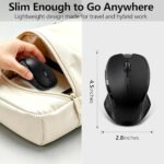 Bluetooth Ergonomic Mouse with Built-in Jiggler,Black - Image 5