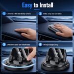 Car Phone Holder 360 Degree Rotation, Dashboard Phone Mount with Adjustable - Image 5