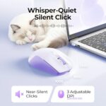 seenda MOU110 Wireless Bluetooth Mouse, Rechargeable & RGB, Purple - Image 5