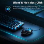 USB Computer Mouse Wired, Silent Click Corded Mouse 3-Button Wired Optical Mouse - Image 5