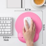 Pink Mouse pad with Wrist Rest,Relieving Pain Memory Foam Computer pad - Image 5