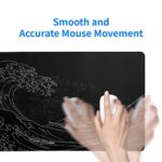 Brecoy Japanese Sea Wave Large Mouse Pad, Anime Black Gaming - Image 5