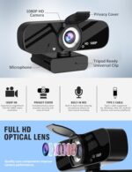 Tewiky Full HD Webcam with Built-in Microphone and Rotatable Tripod - Image 4