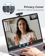 1080P Webcam Computer Camera with Microphone & Wide View - Auto Light Correction - Image 5