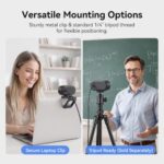 EMEET C100 1080P Webcam for PC w/Rotating Privacy Cover, Mic & Metal Clip - Image 5