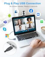 Atatat 2K Webcam for PC with Light, Microphone, Privacy Cover - Image 5