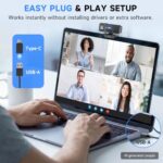 PHILIPS 4K Webcam for PC with Microphone, Computer Camera for Meetings with - Image 5