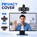 1080P Webcam with Microphone, USB Camera for PC and Laptop, Privacy Cover - Image 5