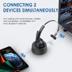 Mopchnic Bluetooth Headset, Wireless Headset with AI Noise-Canceling Microphone - Image 5