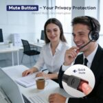 Bluetooth Headset, Wireless Headset with Mic for Work - Image 5