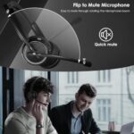 Upgrade ANC & ENC Wireless Headset with Mic for Work(Flip-to-Mute & Dongle) - Image 6