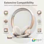 Wireless Headset, Bluetooth Headphones with Microphone AI Noise Canceling/Charge - Image 5