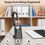 Bluetooth Headset, Wireless Headset with Noise Cancelling Microphone & Mute - Image 5