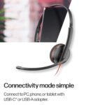 Poly Blackwire 3220 Wired Headset with Mic, Hi-Fi Stereo Sound - Image 5